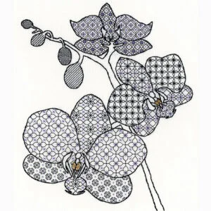 Orchid blackwork kit